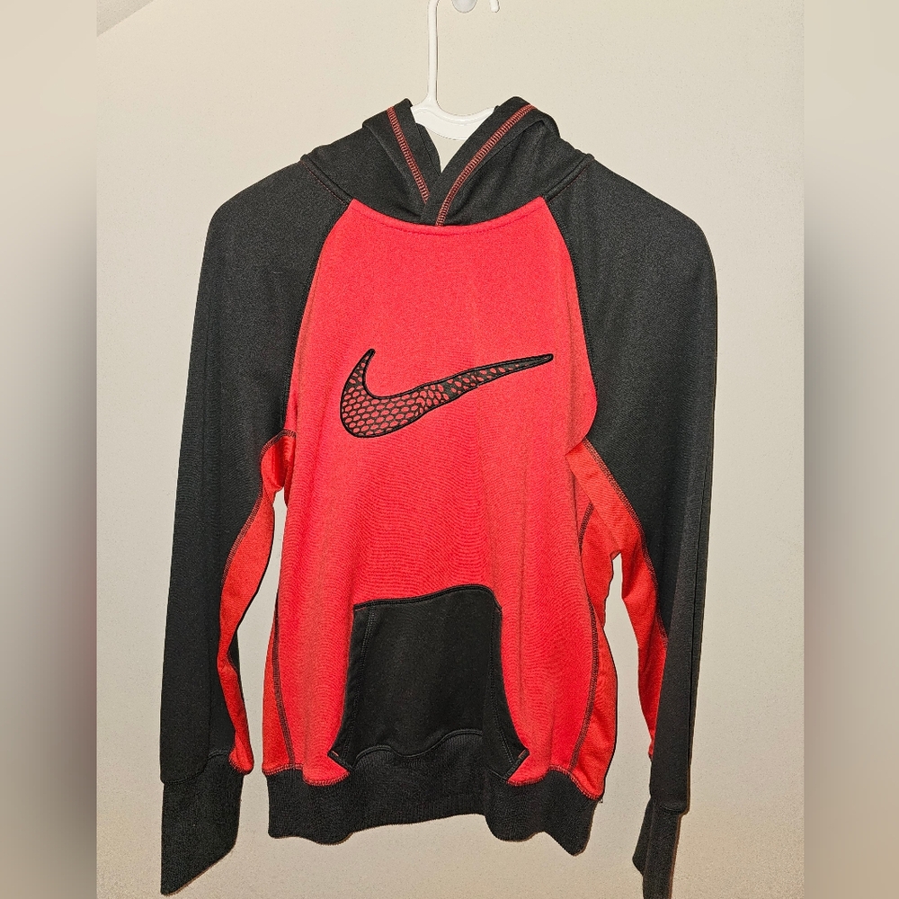 Nike Red and Gray Hoodie